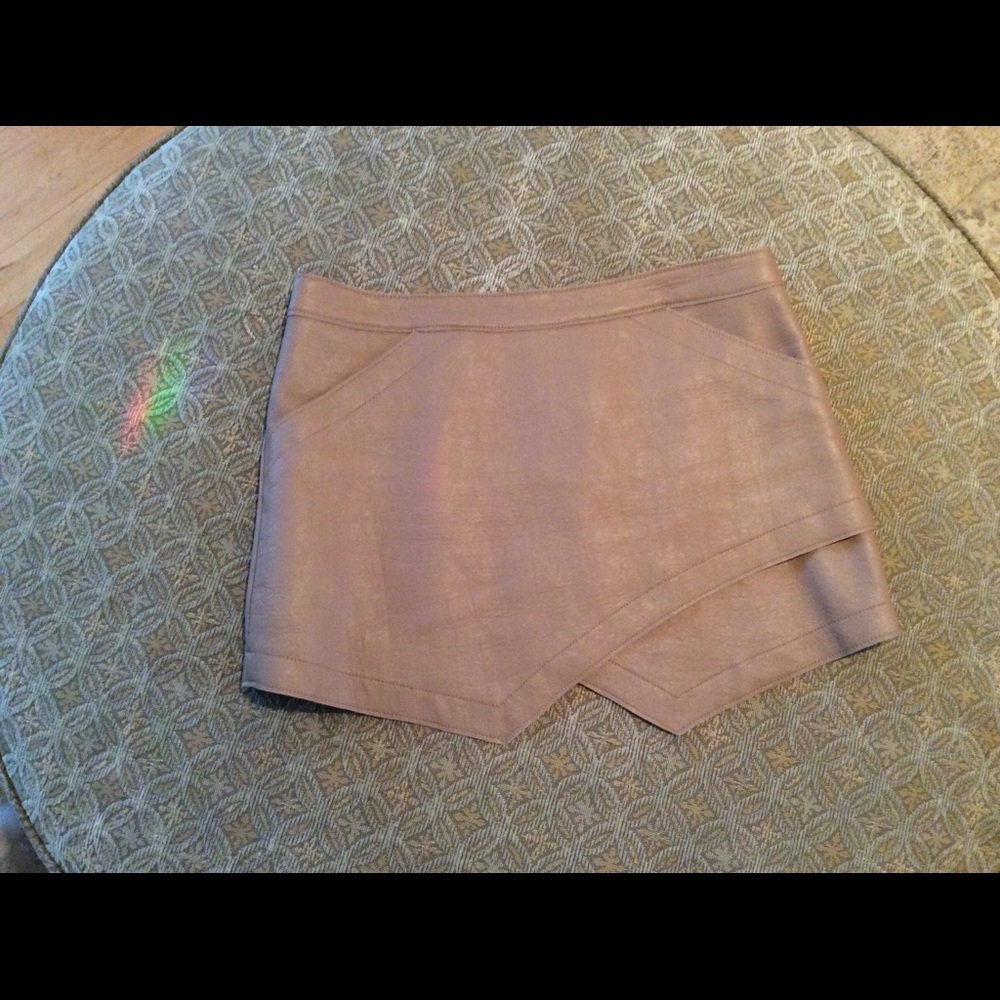 BCBG Maxazria mini faux leather skirt